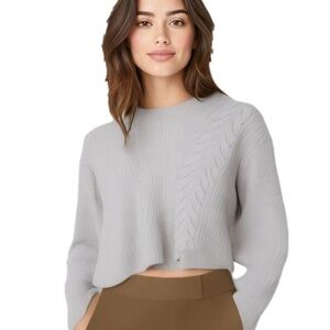 Aritzia Wilfred Merino Wool Grey Minimalist Lonell Sweater Sz CS